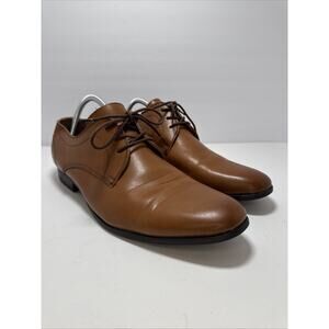 Perry Ellis Portfolio Brown Ryan Wingtip Oxford Lace Up Shoes Men's Size 10.5